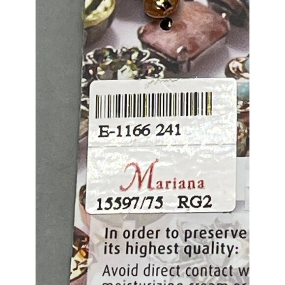 Mariana stud floral earrings red crystals hand made E-1166 241 READ NEW - Picture 5 of 7